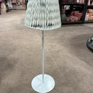 Mansion - White PE rattan solar lamp on base 20*59 ip44