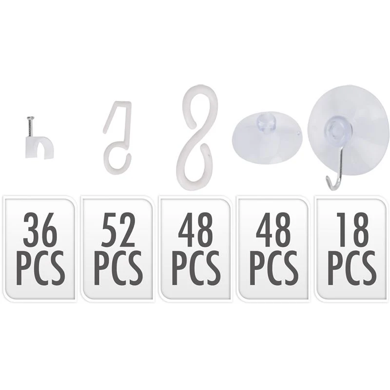 Bevestigingsset Voor Kerstverlichting - 202 Delig Marcels Webwinkel