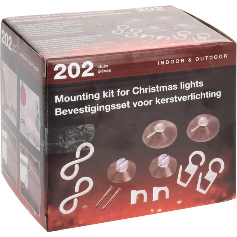 Bevestigingsset Voor Kerstverlichting - 202 Delig Marcels Webwinkel