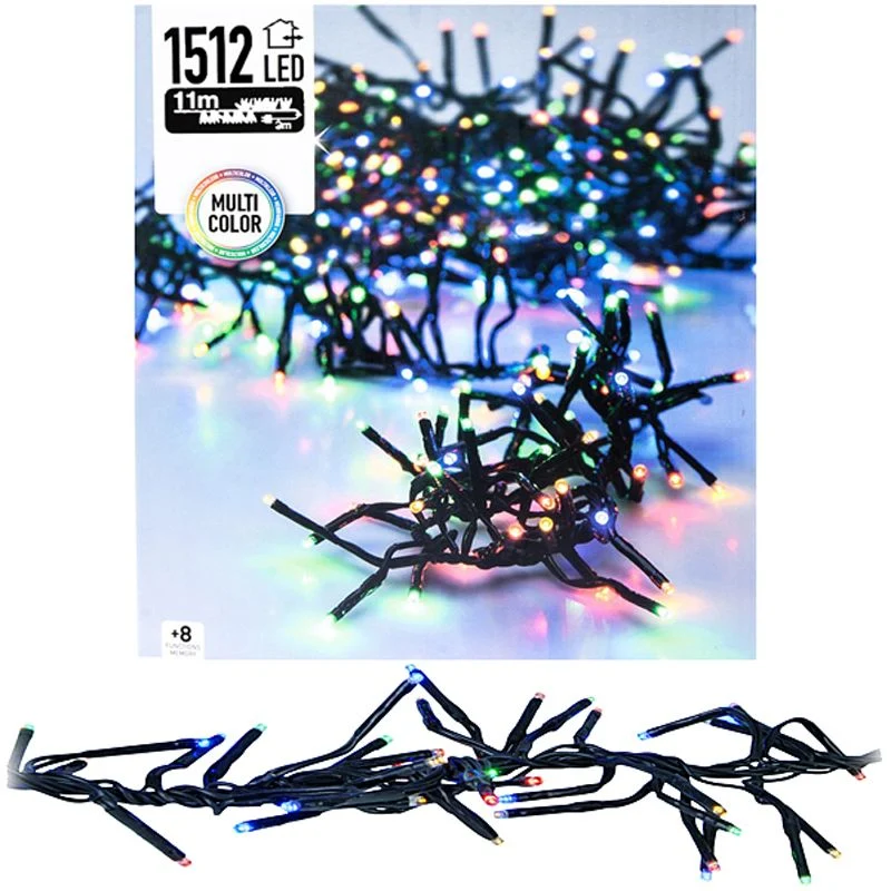 Clusterverlichting 1512 Led - 11M - Multicolor Marcels Webwinkel