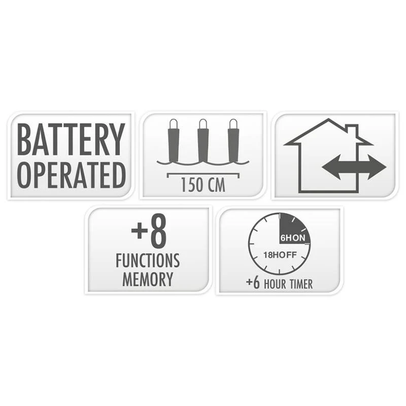 Clusterverlichting 192 Led - 1.4M - Two Tone Adorable - Batterij - Lichtfuncties - Geheugen - Timer Marcels Webwinkel