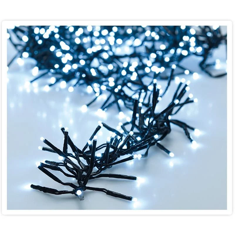 Clusterverlichting 192 Led - 1.4M - Wit - Batterij - Lichtfuncties - Geheugen - Timer Marcels Webwinkel