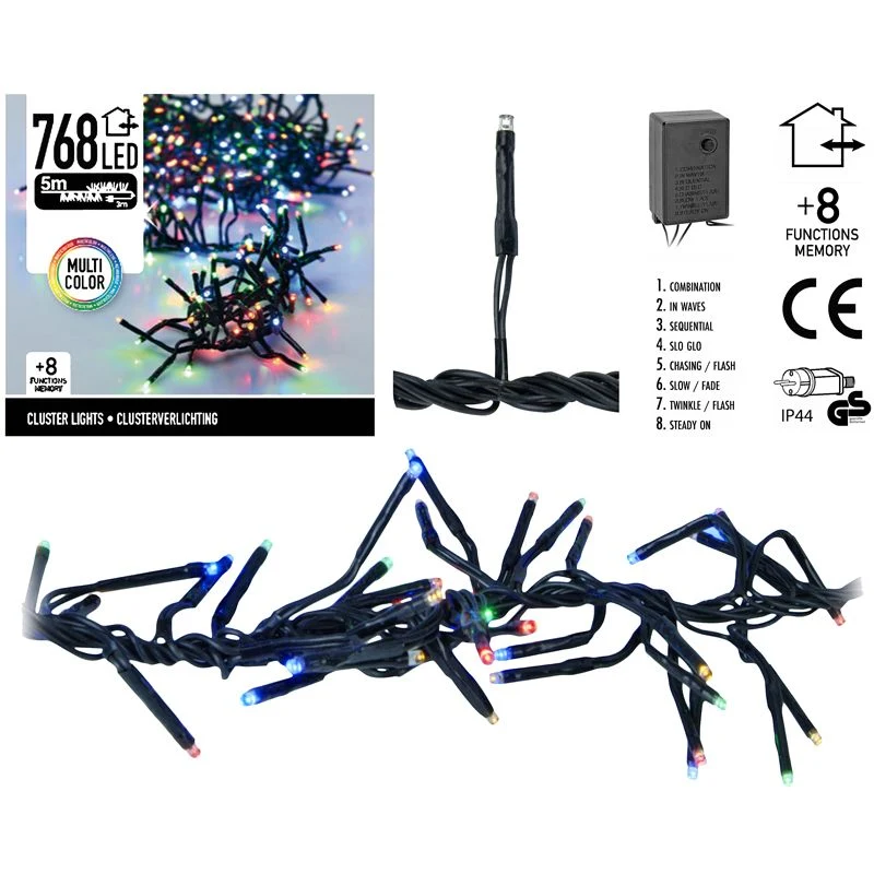 Clusterverlichting 768 Led 5.5M Multicolor Marcels Webwinkel