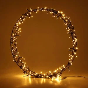 Kerstkrans Op Standaard - 300 Led - 60 Cm - Warm Wit - Timer Marcels Webwinkel