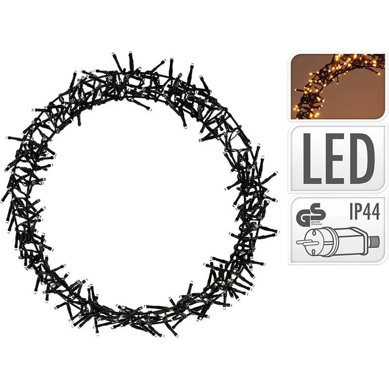 Kerstring Met Verlichting - 300 Led - Ø38 Cm - Extra Warm Wit - 8 Lichtfuncties - Voor Binnen En Buiten Marcels Webwinkel
