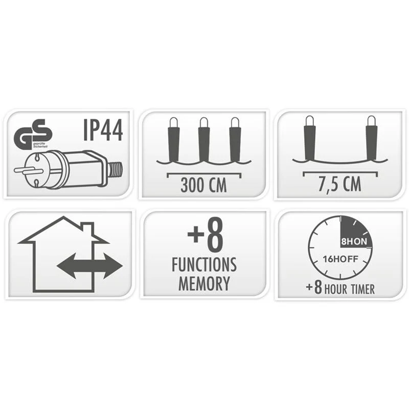 Kerstverlichting 180 Led- 13.5M - Three Tone Traditional - Timer - Lichtfuncties - Geheugen - Buiten Marcels Webwinkel
