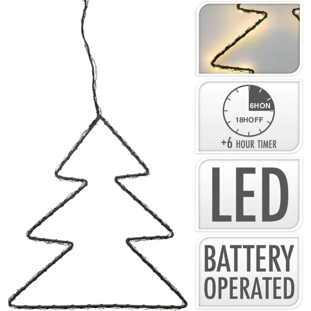 Kerstverlichting - Kerstboom 20 Cm - Met Timer - Op Batterijen Marcels Webwinkel