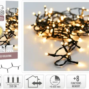 Kerstverlichting 48 Led - 3.50M - Extra Warm Wit - Batterij - Lichtfuncties - Geheugen - Timer Marcels Webwinkel