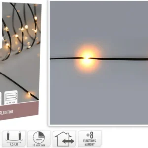 Led Verlichting 192 Led - Extra Warm Wit - Op Batterij - 8 Lichtfuncties - Timer - Soft Wire Marcels Webwinkel