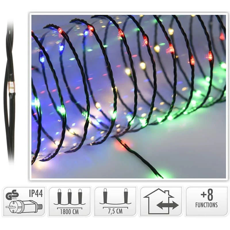 Led Verlichting 240 Led - 18 Meter - Multicolor - Voor Binnen En Buiten - 8 Lichtfuncties - Soft Wire Marcels Webwinkel