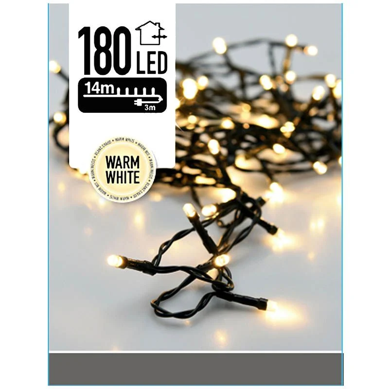 Led-Verlichting - 180 Led's - 13.5 Meter - Warm Wit Marcels Webwinkel