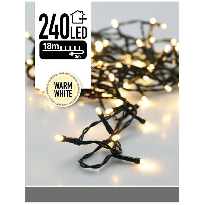 Led-Verlichting 240 Led's 18 Meter Warm Wit Marcels Webwinkel