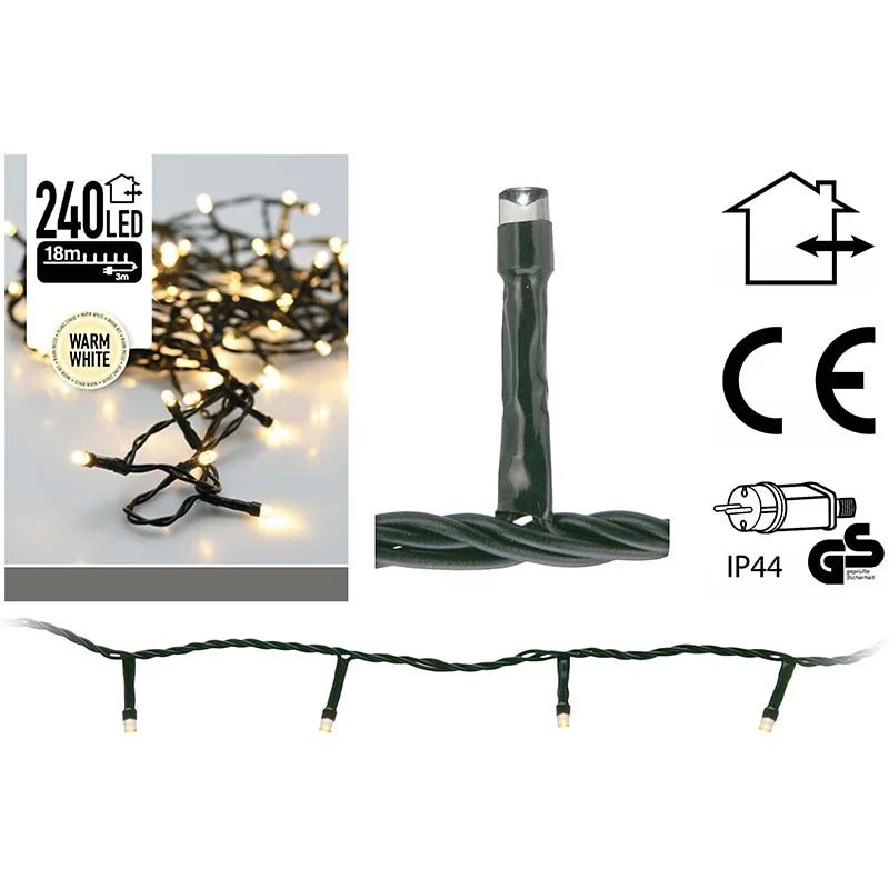 Led-Verlichting 240 Led's 18 Meter Warm Wit Marcels Webwinkel