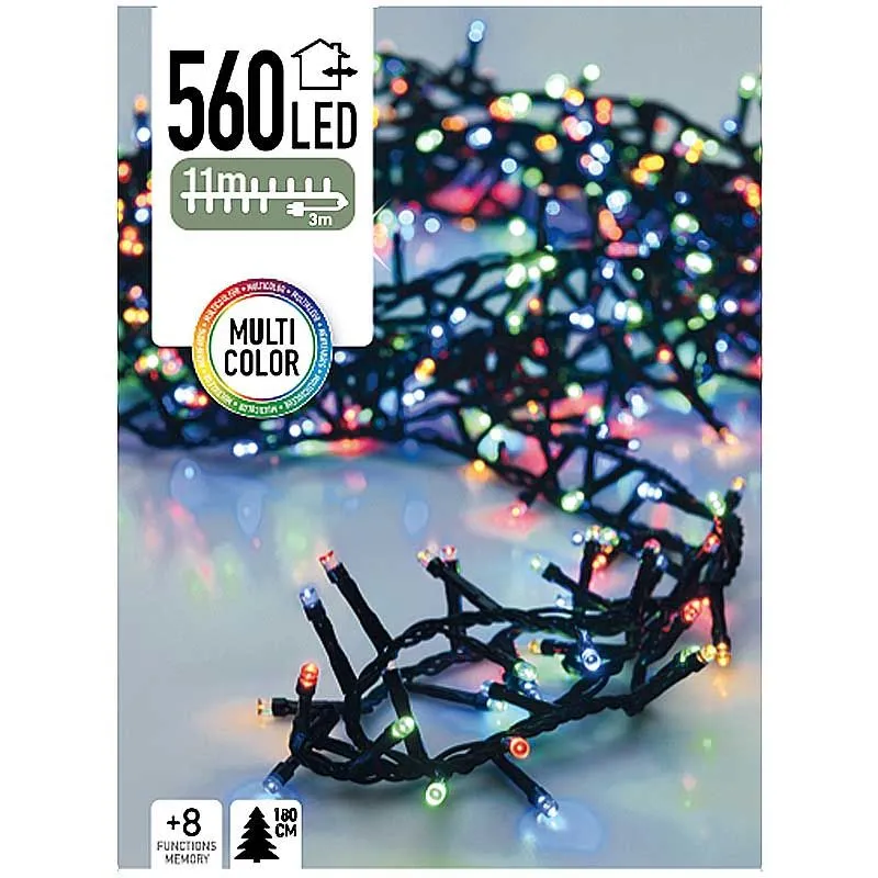 Micro Cluster - 560 Led's -11 Meter - Multicolor - 8 Functies + Geheugen Marcels Webwinkel