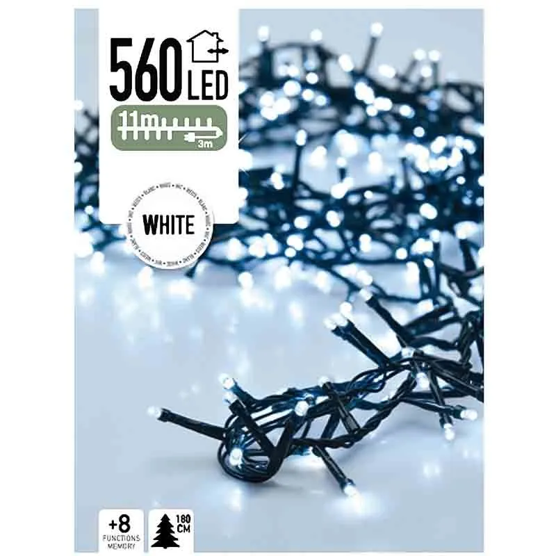 Micro Cluster 560 Led's - 11 Meter - Wit - 8 Functies + Geheugen Marcels Webwinkel