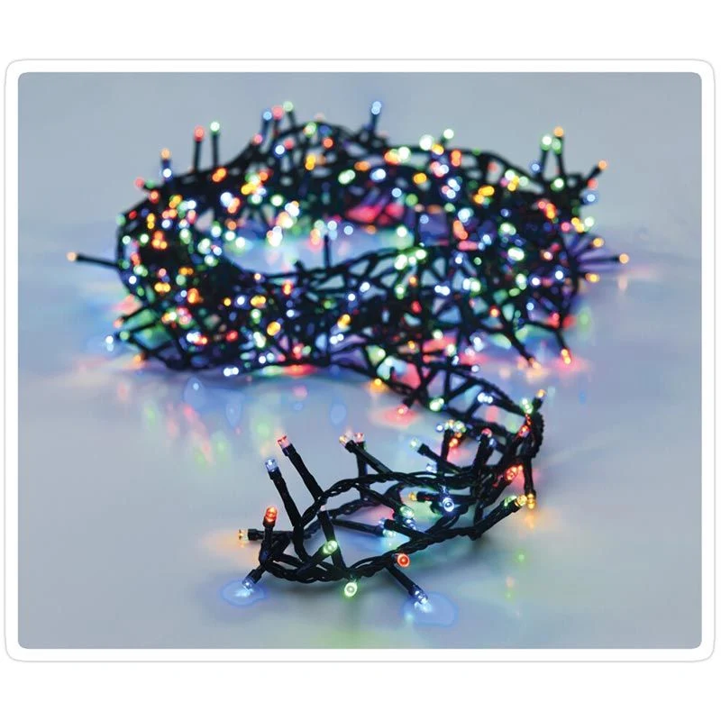Microcluster - 1200 Led - 24M - Multicolor - Timer - Lichtfuncties - Geheugen - Buiten Marcels Webwinkel