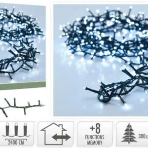 Microcluster - 1200 Led - 24M - Wit - Timer - Lichtfuncties - Geheugen - Buiten Marcels Webwinkel