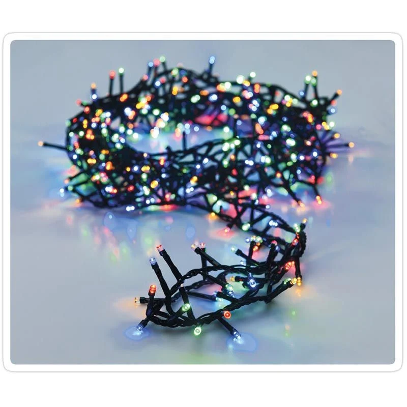 Microcluster - 1800 Led - 36M - Multicolor - Timer - Lichtfuncties - Geheugen - Buiten Marcels Webwinkel