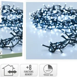 Microcluster - 400 Led - 8M - Wit - Timer - Lichtfuncties - Geheugen - Buiten Marcels Webwinkel