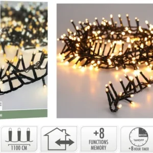 Microcluster - 560 Led - 11M - Two Tone Romantic - Timer - Lichtfuncties - Geheugen - Buiten Marcels Webwinkel