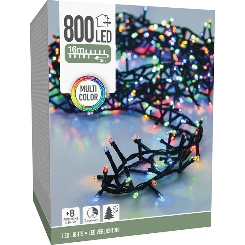 Microcluster - 800 Led - 16M - Multicolor - Timer - Lichtfuncties - Geheugen - Buiten Marcels Webwinkel