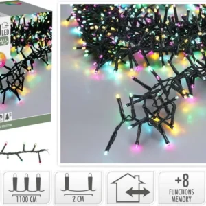 Microcluster - 11 Meter - 560 Led - Soft Multi Colour - Kerst - Festival Marcels Webwinkel
