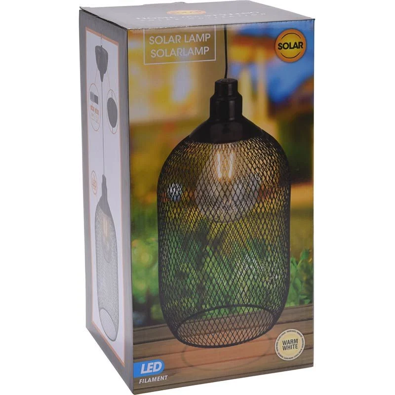 Solar Hanglamp - Led Filament - Metaal - Warm Wit Marcels Webwinkel