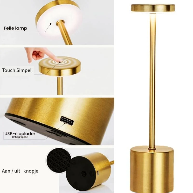 Tafellamp - Touchlamp - Dimbaar - Usb Marcels Webwinkel