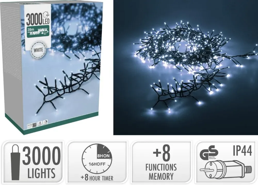 Treecluster Kerstboomverlichting - 3000Led - Wit Marcels Webwinkel