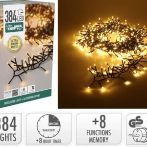 Treecluster Kerstboomverlichting - 384Led - Extra Warm Wit Marcels Webwinkel
