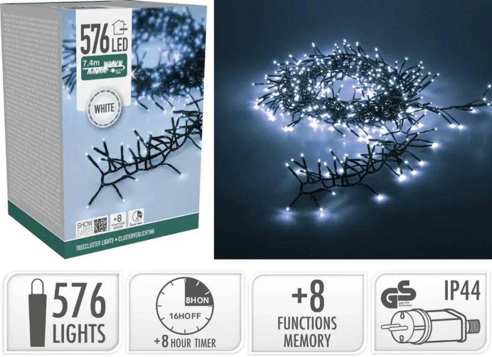 Treecluster Kerstboomverlichting - 576Led - Wit Marcels Webwinkel