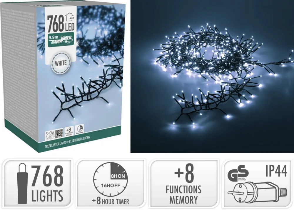 Treecluster Kerstboomverlichting - 768Led - Wit Marcels Webwinkel