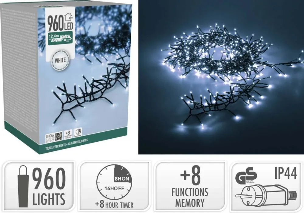 Treecluster Kerstboomverlichting - 960Led - Wit Marcels Webwinkel