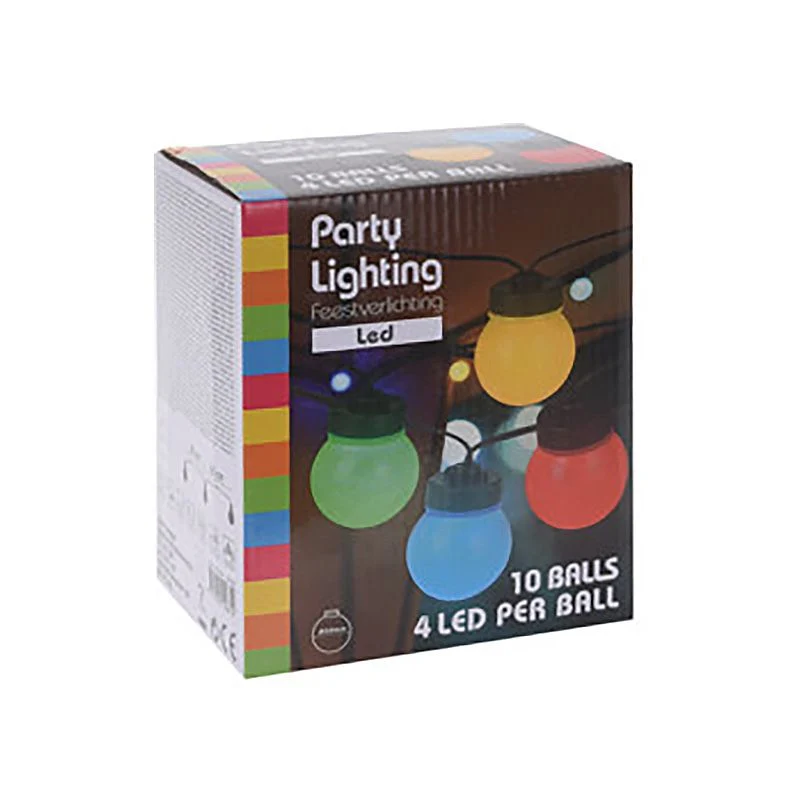 Tuinverlichting Lichtsnoer - 10 Gekleurde Led-Lampen Marcels Webwinkel