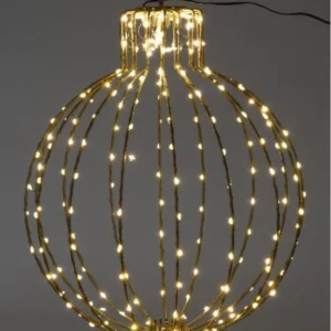 Verlichte Kerstbal - 45Cm - Zwart Frame Marcels Webwinkel