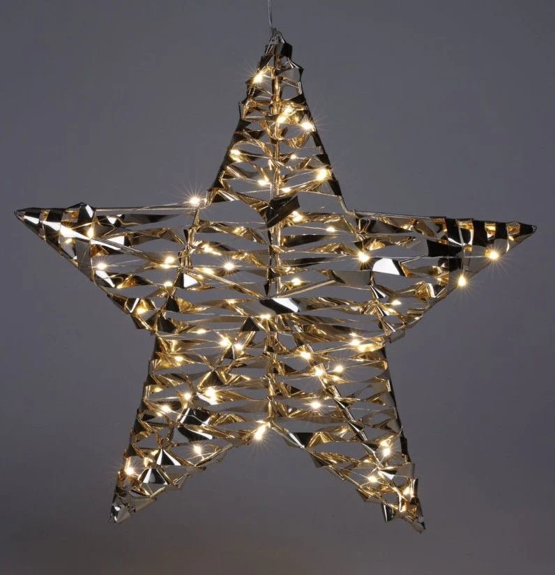 Verlichte Kerstster - Goud - 40 Cm - 60 Led Marcels Webwinkel