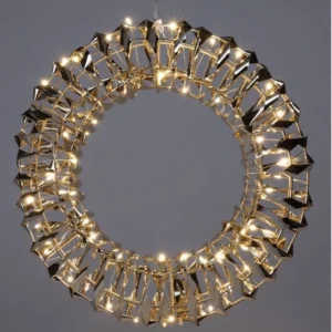 Verlichte Krans - Goud - 30 Cm - 50 Led Marcels Webwinkel