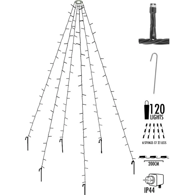 Vlaggenmast Verlichting 120 Led's Marcels Webwinkel