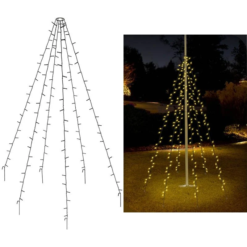 Vlaggenmast Verlichting 192 Led's - 208Cm Marcels Webwinkel