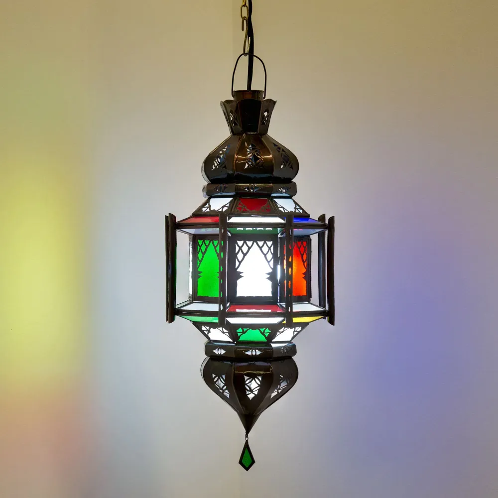 Marokkaanse achthoekige Andalusische kristallen lamp 55x25