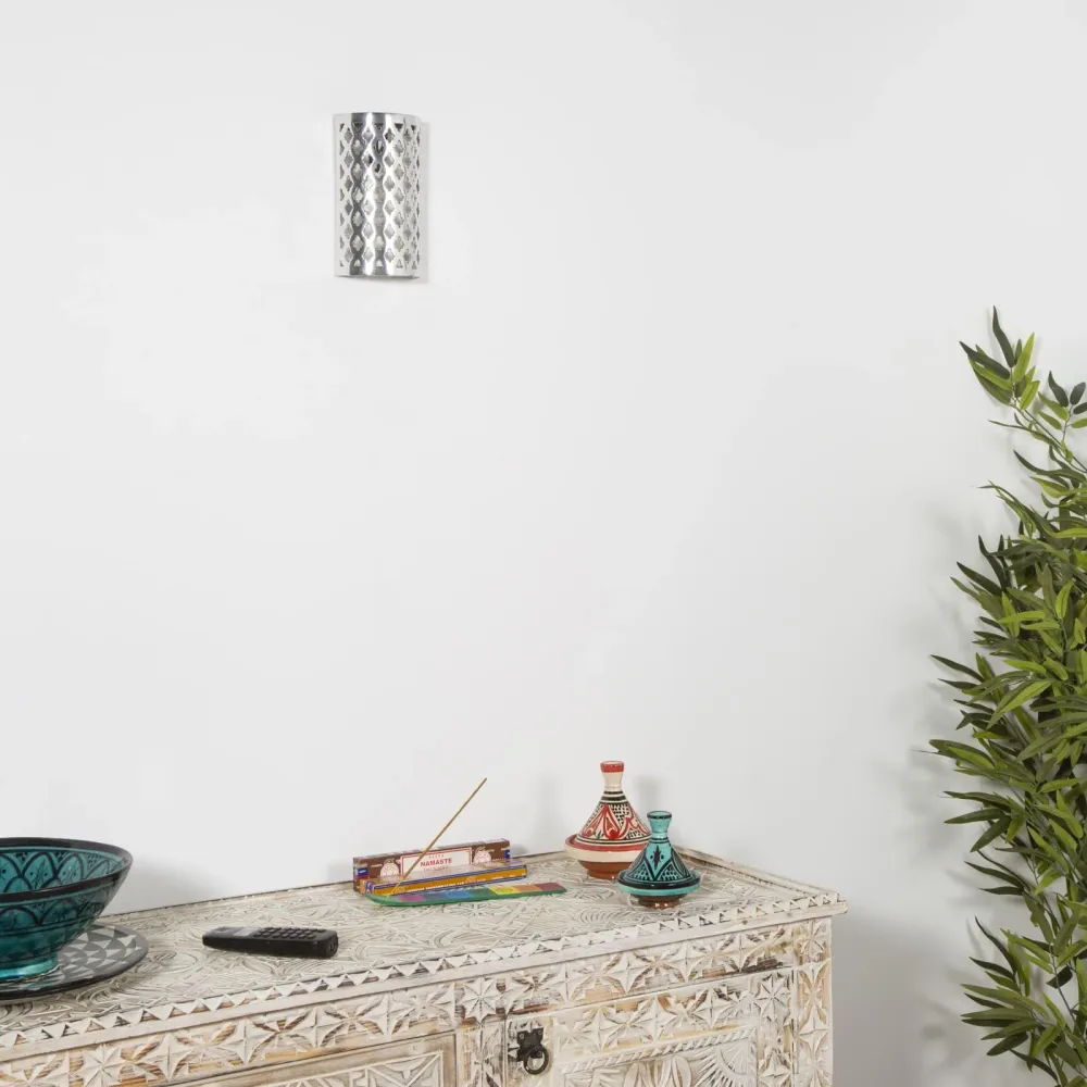 Marokkaanse aluminium wandlamp Yahra