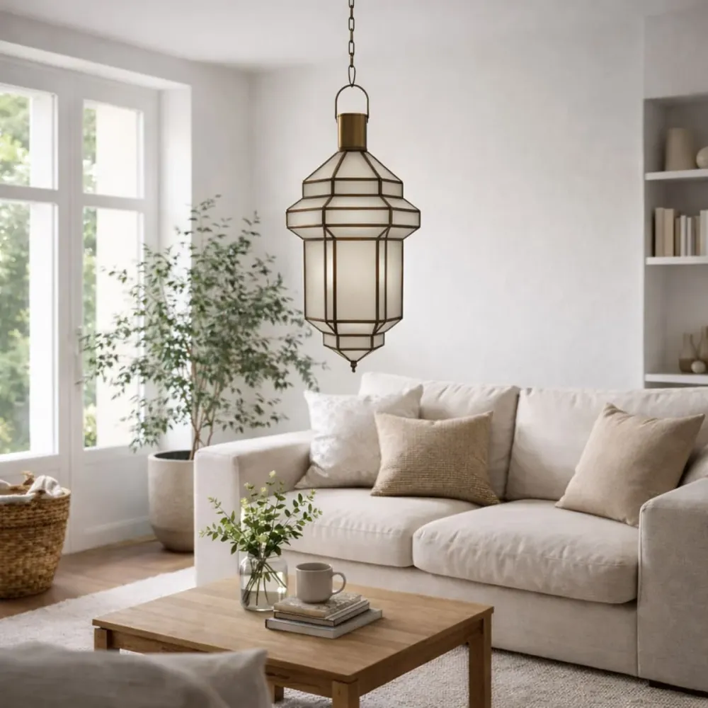 Marokkaanse koperen lamp ARBAHA 48x21cm