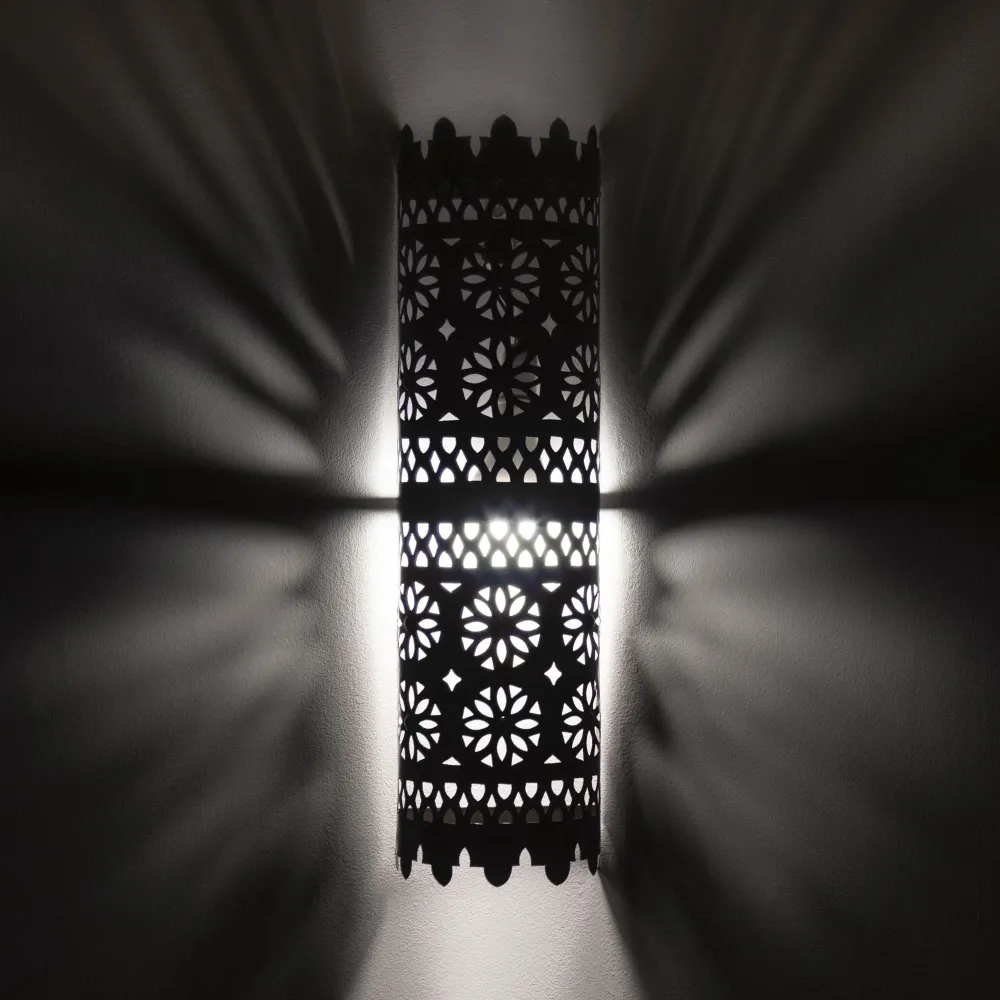 Marokkaanse opengewerkte ijzeren wandlamp 60cm