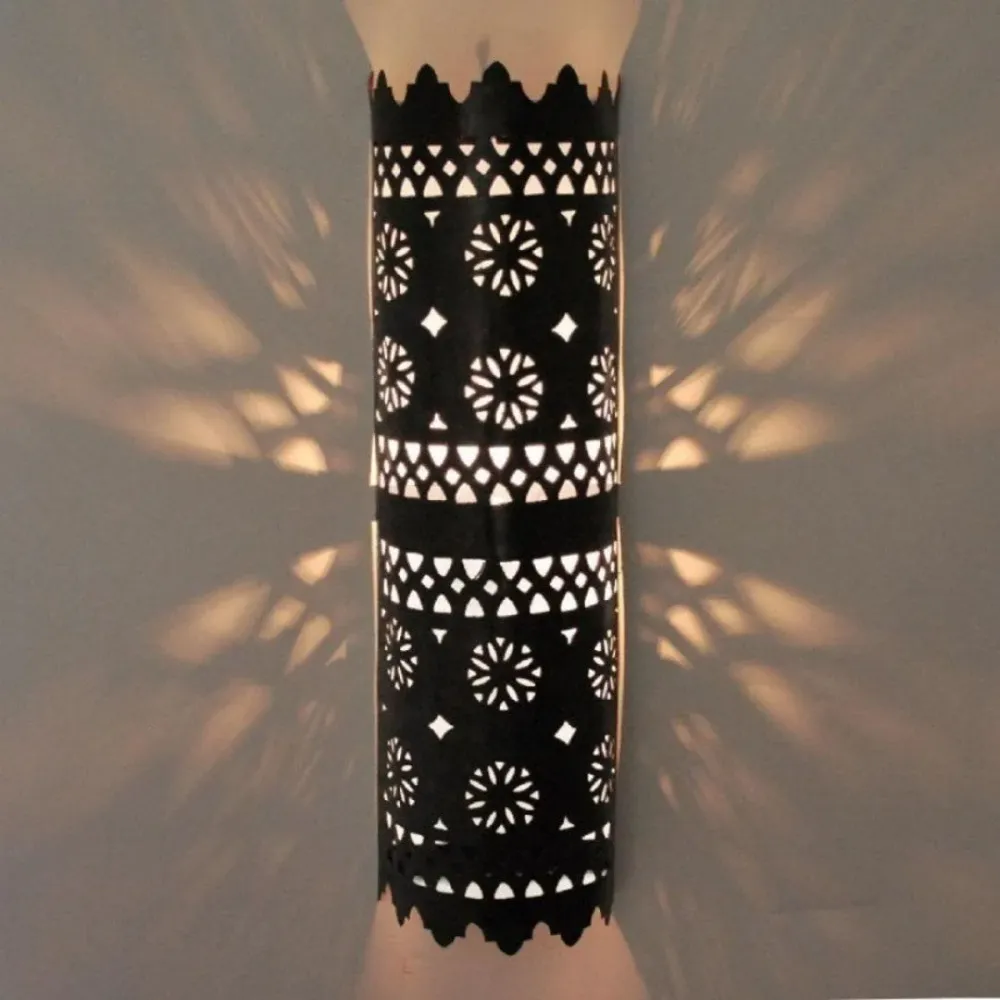 Marokkaanse opengewerkte ijzeren wandlamp 60cm