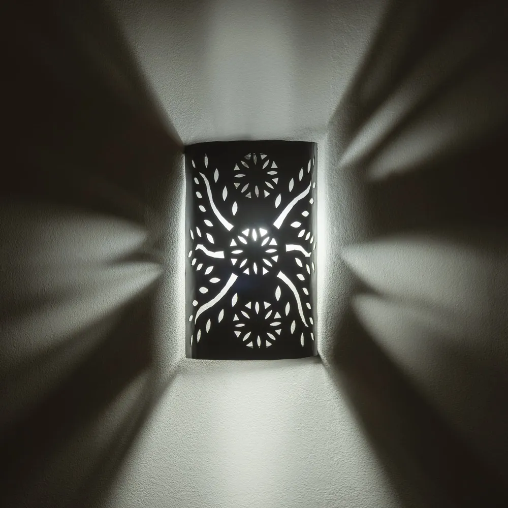 Marokkaanse Shamsia smeedijzeren wandlamp