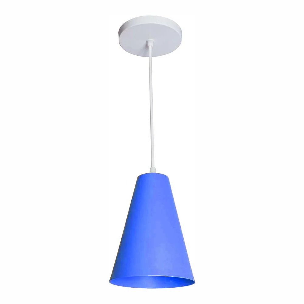 CANDIL ALUMINIO COLOR AZUL 14X120CM E27 127V MAXXI
