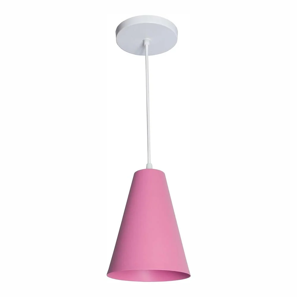 CANDIL ALUMINIO COLOR ROSA 14X120CM E27 127V MAXXI