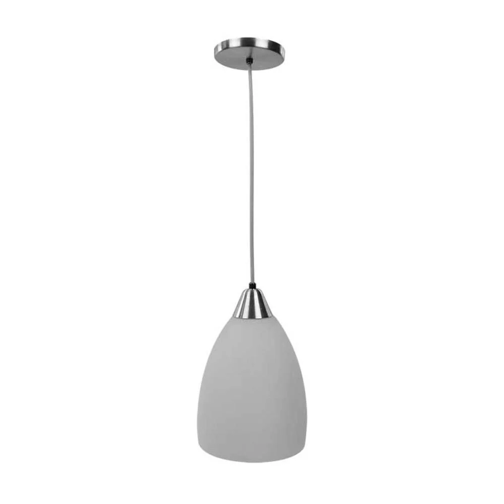 CANDIL CUERPO ALUMINIO VIDRIO SOPLADO BLANCO 20X120CM E27 127V MAXXI