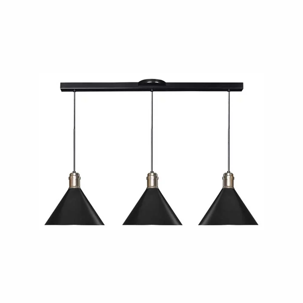 LUMINARIO COLGANTE CAMPANAS DECORATIVAS EN METAL COLOR NEGRO BASE METALICA CABLE EN COLOR NEGRO COPO COLOR SATIN 127V USO...