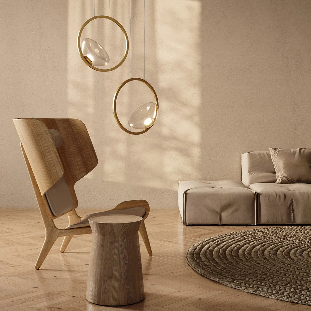 Maytoni - Hanglamp Lunare - Messing - Ø32